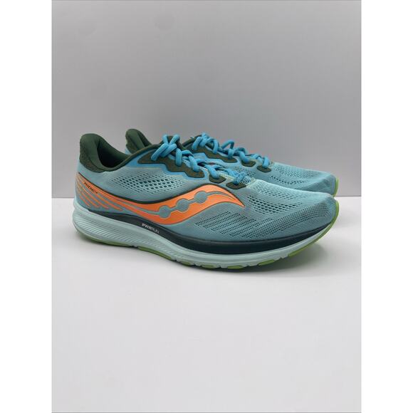 Size 11 - Saucony Ride 14 Future Spring Blue Running Cycling Shoe S20650-26 - Picture 2 of 8